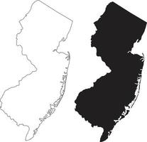 New Jersey map on white background. New Jersey state sign. outline map of New Jersey. flat style. vector