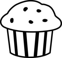 muffin icon on white background. bakery sign. cupcakes symbol. flat style. vector