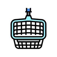 leaf scoop pool color icon vector illustration