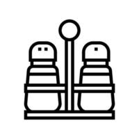 salt and pepper container set line icon vector illustration