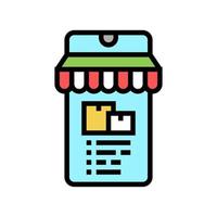 delivery shop department color icon vector illustration