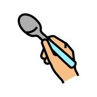 teaspoon utensil color icon vector illustration