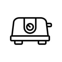 toaster with time indicator icon vector outline illustration