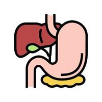 ilustración de vector de icono de color de tracto gastrointestinal