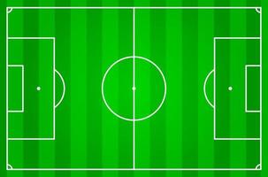 Simple Football Field Or Soccer Field With Field Lines Free Vector