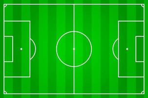 campo de fútbol simple o campo de fútbol con líneas de campo vector gratis