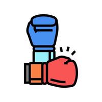 box fight sport color icon vector illustration