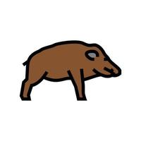 boar wild animal color icon vector illustration