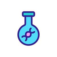 dna test tube icon vector. Isolated contour symbol illustration vector