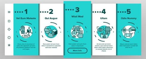 Augmented, Virtual Reality Vector Onboarding Mobile App Page Screen