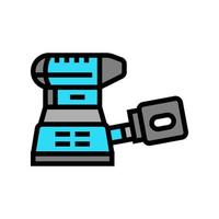 orbital sander tool color icon vector illustration