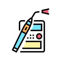 dentist equipment color icon vector illustration