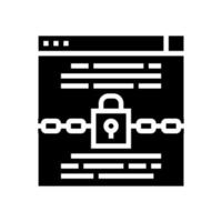 padlock security technology tool glyph icon vector illustration
