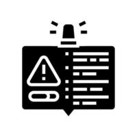 important information glyph icon vector illustration