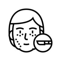 plastic surgery line icon vector illustration