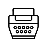 typewriter icon vector. Isolated contour symbol illustration vector