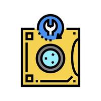 tape backup restore services color icon vector illustration