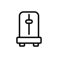 toaster control panel icon vector outline illustration