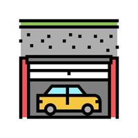 underground car parking color icon vector illustration