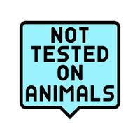 not tested on animals color icon vector illustration