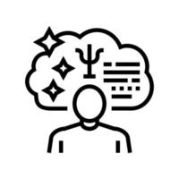 psychological expert line icon vector illustration