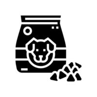 dry food for dog glyph icon vector illustration