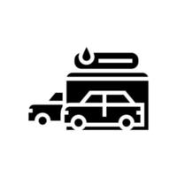 car washing service glyph icon vector illustration