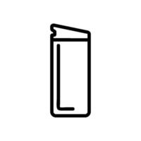 open thermo cup icon vector outline illustration
