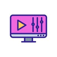 video montage icon vector outline illustration