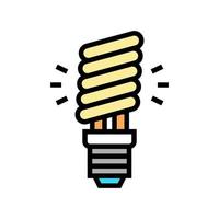 lamp energy saving color icon vector illustration