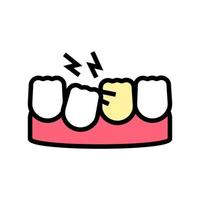 loose tooth color icon vector illustration