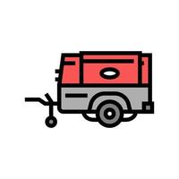 diesel air compressor color icon vector illustration