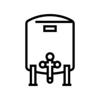 tank with water filter line icon vector illustration