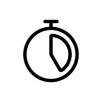 stopwatch icon vector. Isolated contour symbol illustration vector