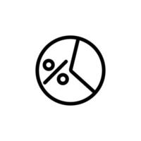 percentage of the trade icon vector. Isolated contour symbol illustration vector