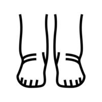 feet edema health disease line icon vector illustration