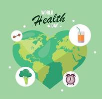 world health day celebration vector