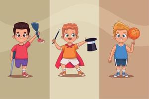 disabled boys design vector