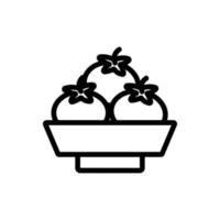 tomato vector icon. Isolated contour symbol illustration