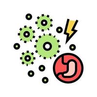 infection digestion system color icon vector illustration