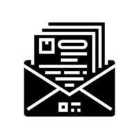 solicitation process glyph icon vector illustration