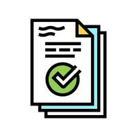 work report color icon vector illustration