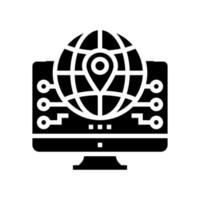 global logistics glyph icon vector illustration flat