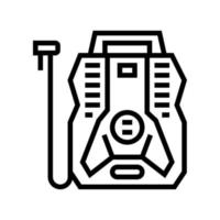 portable air compressor line icon vector illustration