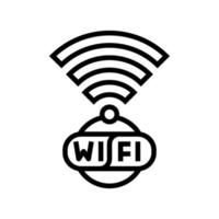 Ilustración de vector de icono de línea de conexión wifi inalámbrica