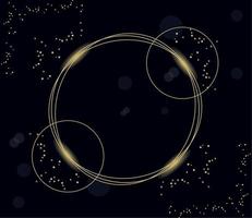 golden circles and sparks vector