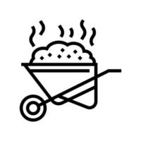 compost for gardening line icon vector illustration