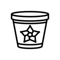 vanilla container icon vector outline illustration