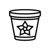 vanilla container icon vector outline illustration