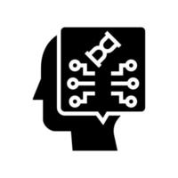think startup idea glyph icon vector illustration